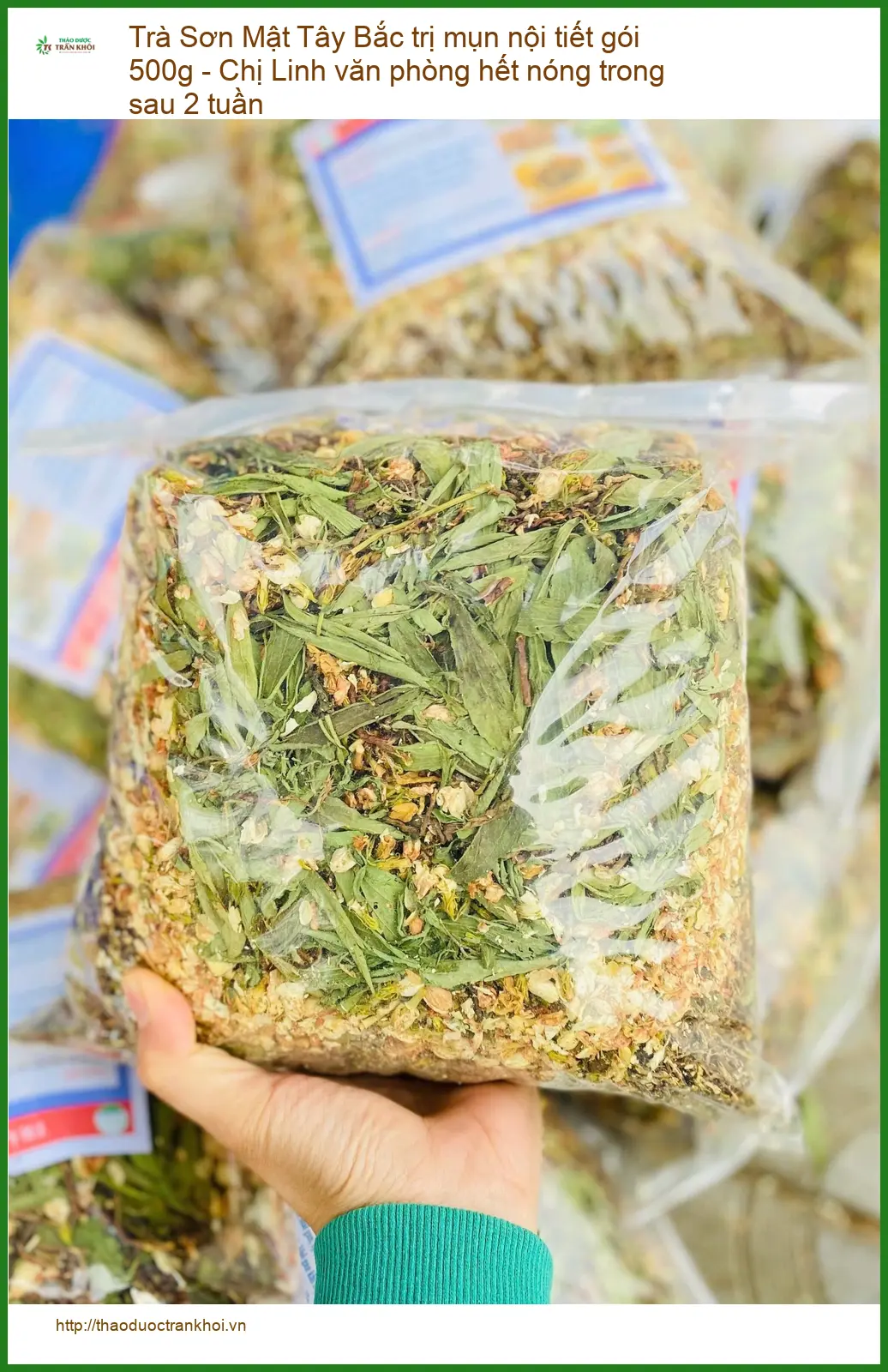 Trà Sơn Mật Tây Bắc trị mụn nội tiết gói 500g - Địa chỉ Bán Giao nhanh