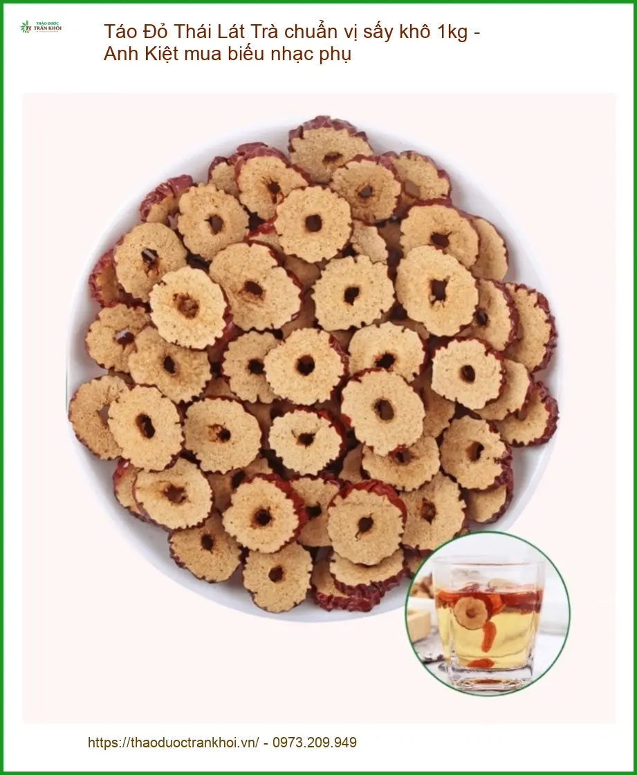 Trà Táo Đỏ Lát chuẩn vị sấy khô 1kg - Anh Kiệt mua biếu nhạc phụ - Bán TPHCM