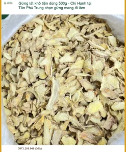 Gừng lát khô tiện dùng 500g - Địa chỉ bán gừng khô lát giao nhanh tại TPHCM