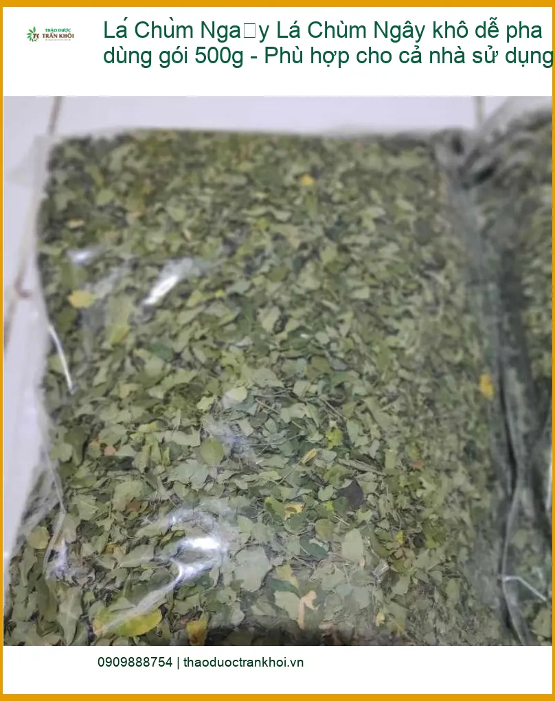 Lá Chùm Ngây khô dễ pha dễ dùng gói 500g - Phù hợp cho cả nhà sử dụng - Bán
