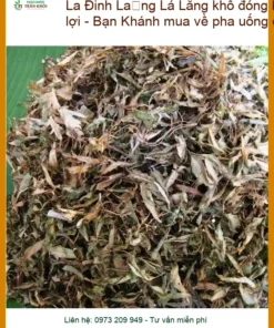 Lá Đinh Lăng khô đóng hũ 1kg tiện lợi - Bạn Khánh mua về pha uống ở văn phòng