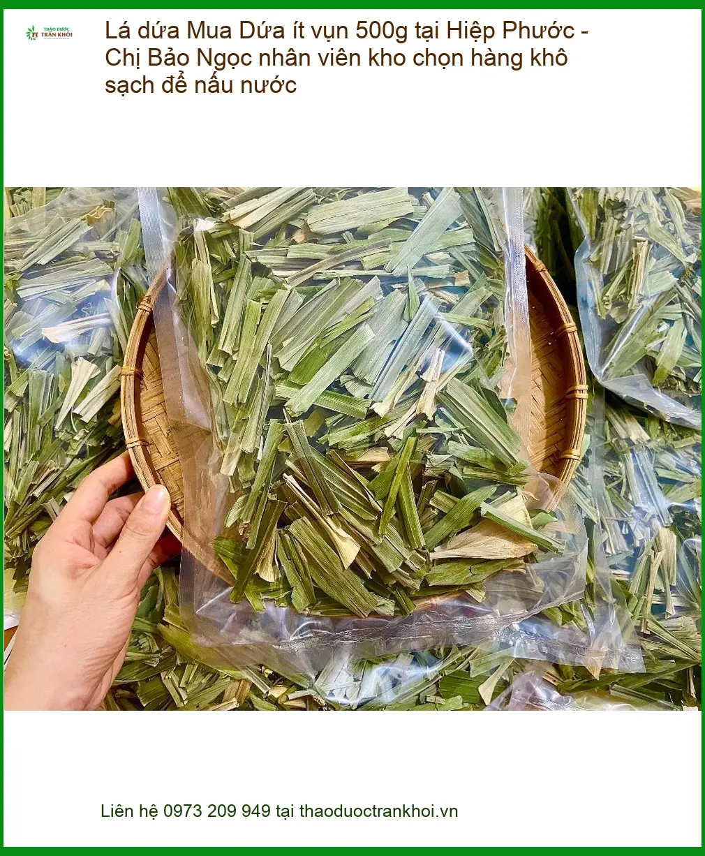 Lá Dứa ít vụn 500g - Địa chỉ cung cấp giao nhanh tại TPHCM