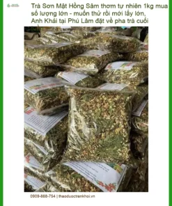 Trà Sơn Mật Hồng Sâm thơm tự nhiên 1kg - Sỉ lẻ giao nhanh TPHCM