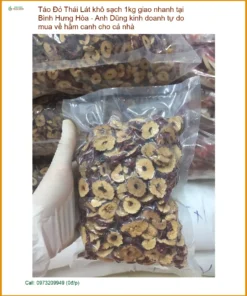 Táo Đỏ Lát khô sạch 1kg - Cung cấp sỉ lẻ giao nhanh tại Bình Hưng Hòa